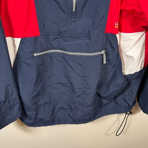 Vintage L.L. Bean Anorak Quarter Zip Jacket Mens Size Large Blue Red Made In USA - Picture 5 of 12